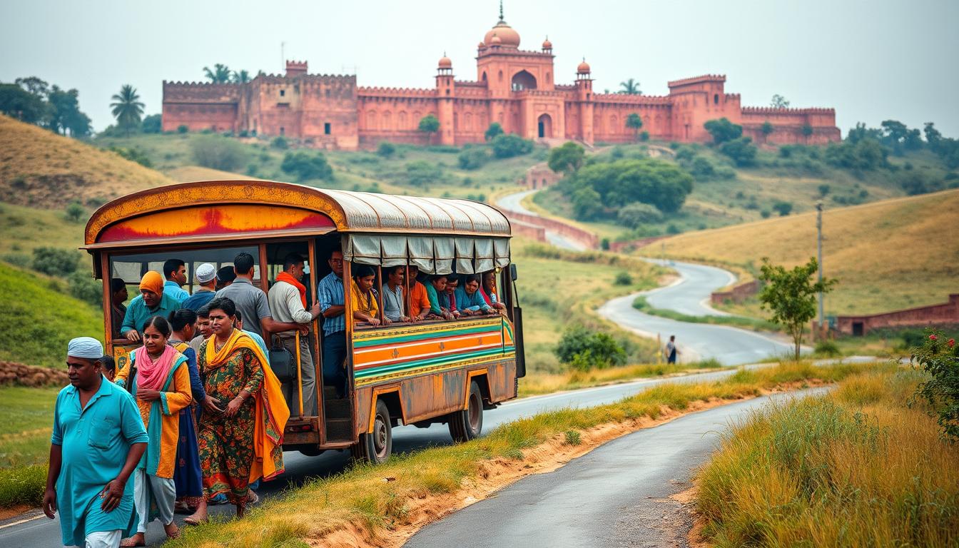 How to get from Agra to Fatehpur Sikri by bus?