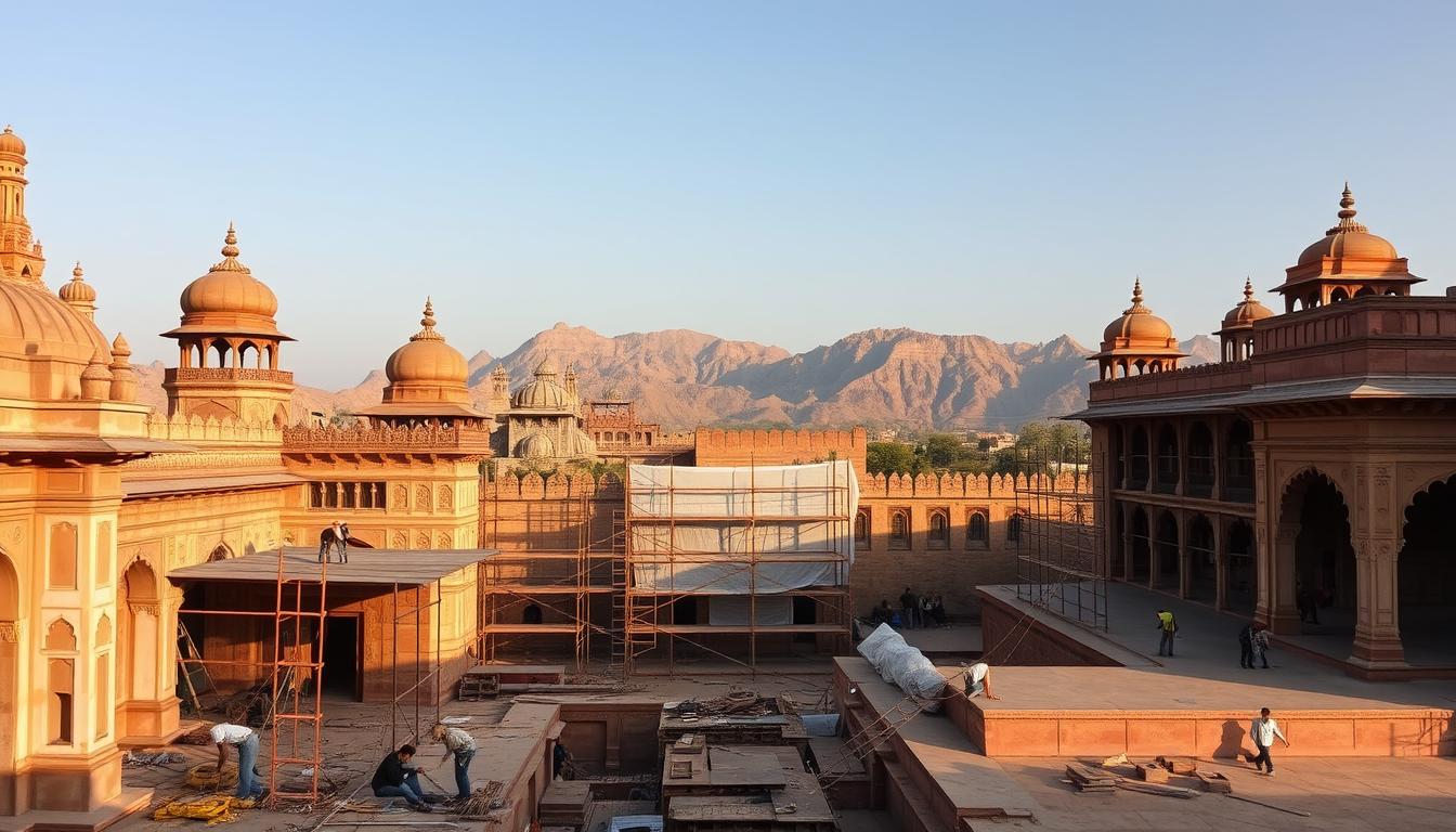 what were the challenges faced during the restoration of fatehpur sikri